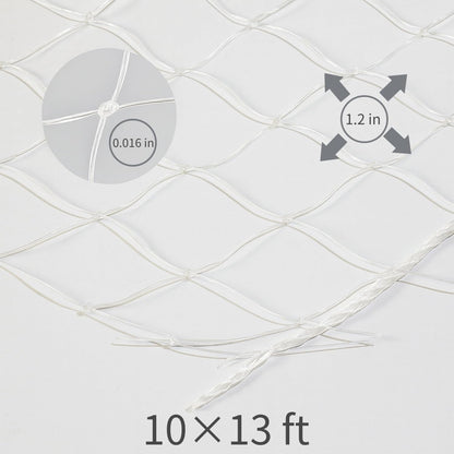 Transparent cat netting applied to home window for anti-fall safety