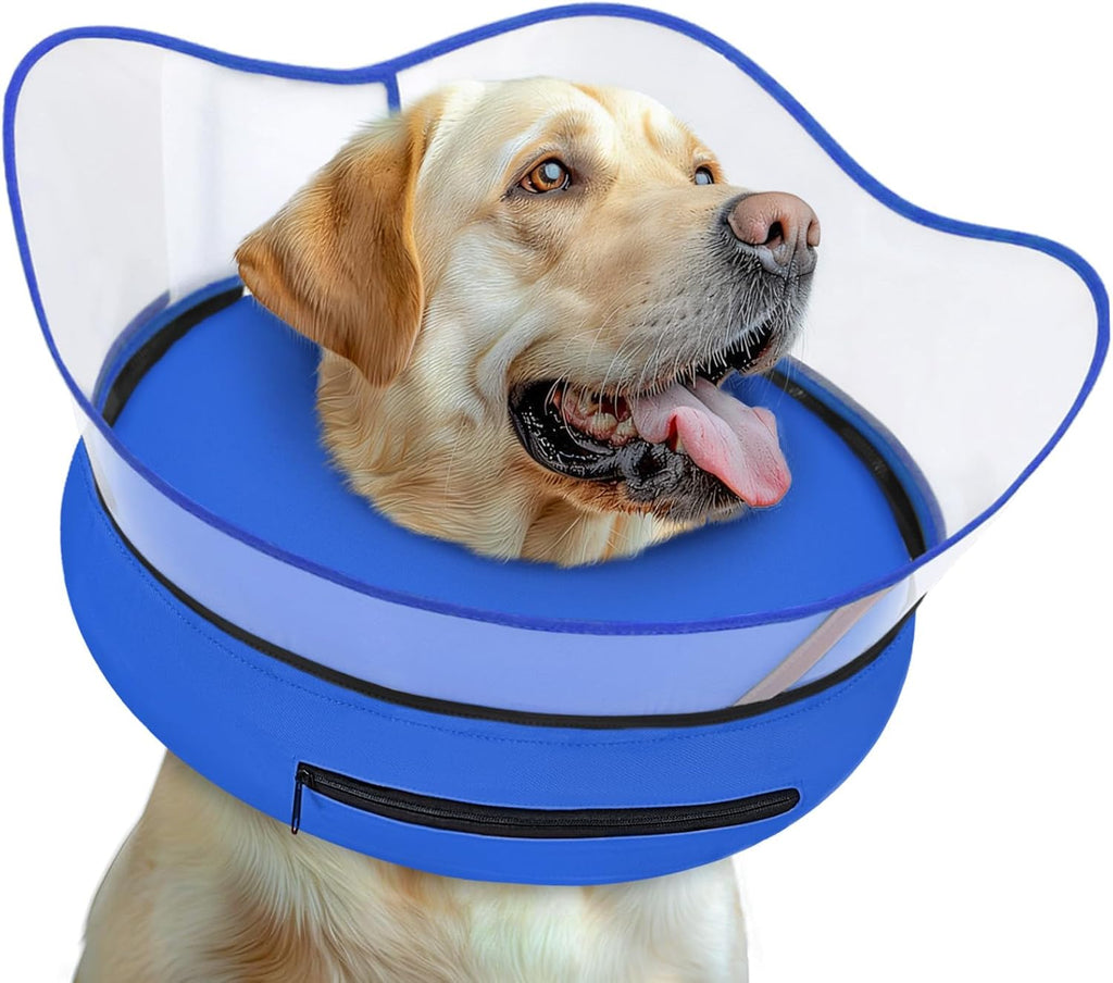 Elevated Inflatable Dog Cone Collar to Stop Licking, Dog Donut Collar After Surgery, Soft Pet Cone Alternative for Small Medium Large Dogs - Image 11