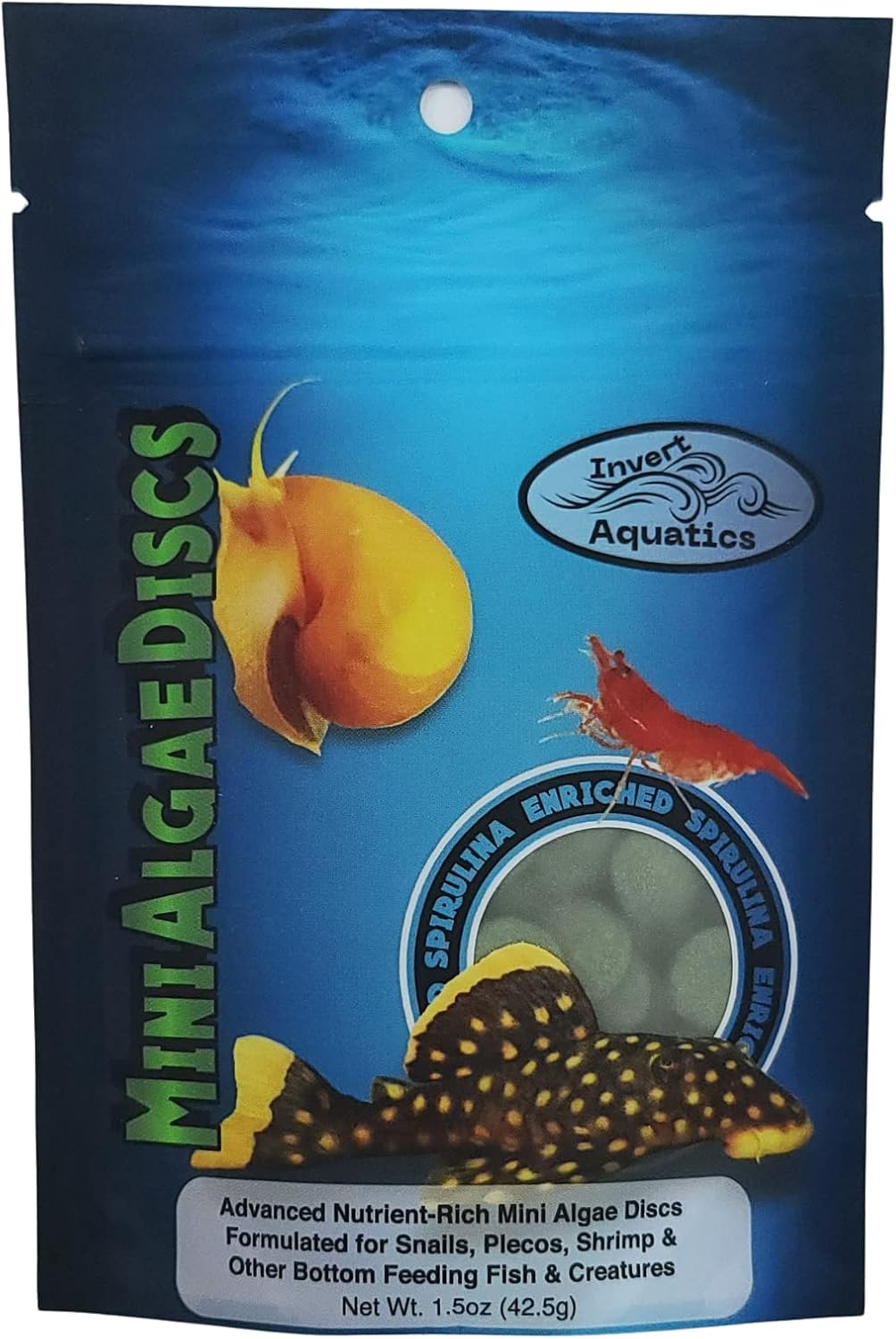 Invert Aquatics Mini Algae Discs 1.5 Ounce front view
