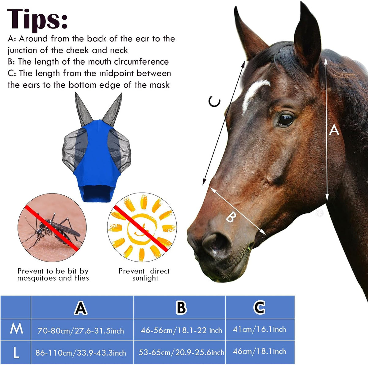 Close up of breathable mesh material on Frienda horse mask