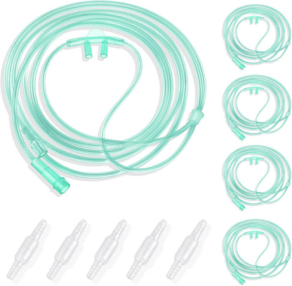 Yoncozy Adult Soft Nasal Oxygen Cannula 10 Pack front view for respiratory support.
