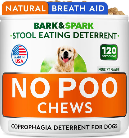 No Poo Chews for Dogs - Coprophagia & Stool Eating Deterrent with Probiotics, Digestive Enzymes & Breath Aid Support - Stop Dog Poop Eating - Made in USA - 120Ct - Image 10