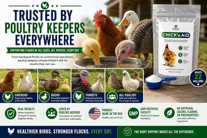 Pivotal Feeds avian immune and gut health support supplement package dimensions display