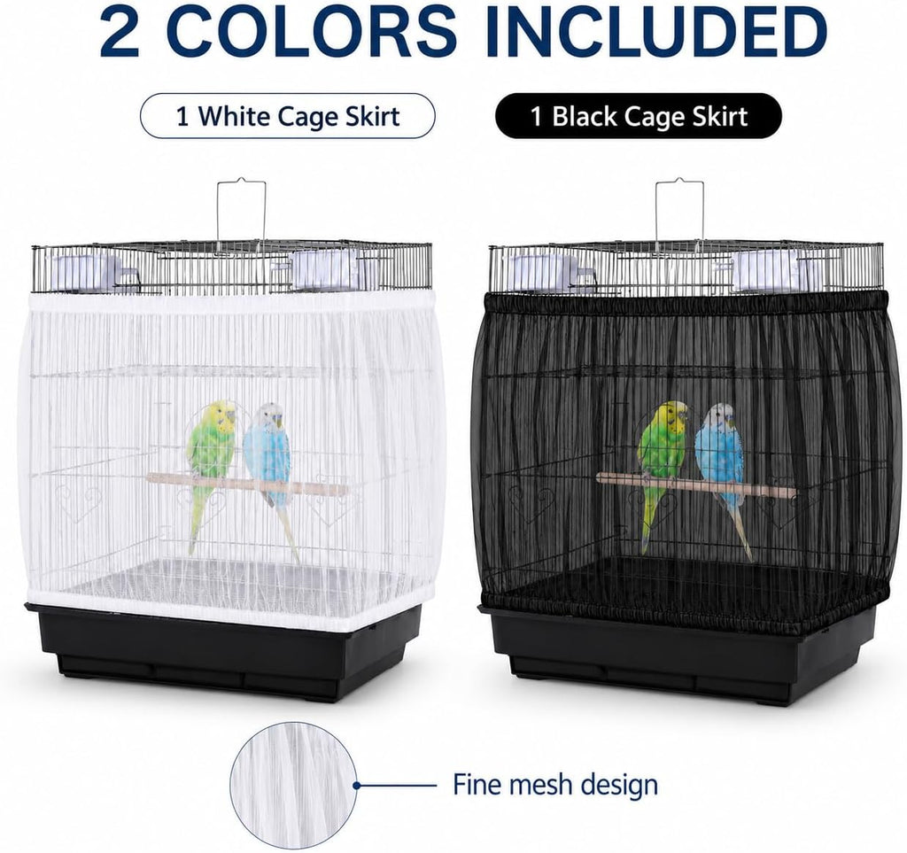 RAINFLOW 2 Pack Bird Cage Seed Catcher - Adjustable Bird Cage Skirt - Image 3