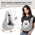 Close up of Riuja pet sling zipper pocket for personal items