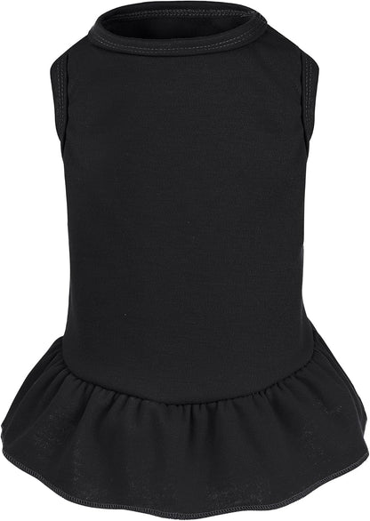 Dog Dresses Cat Skirt Solid Color Dog Clothes Summer Sleeveless Puppy Girl Clothes for Small Pet Dogs Cats (Dark Green, Small) - Image 12