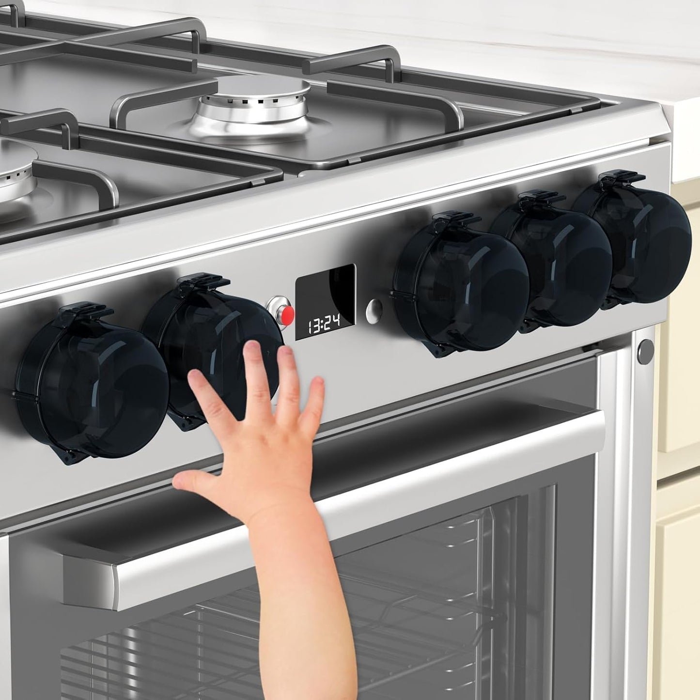 Aosite stove knob covers front view for child safety