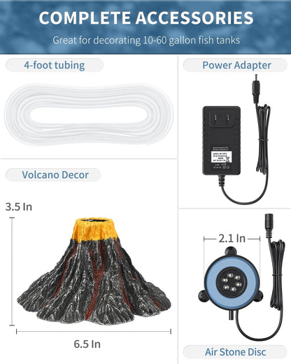 Top view of Uniclife aquarium volcano air stone disc