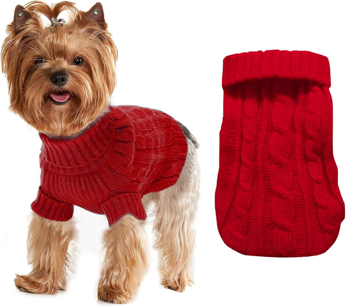 JUOMIIEL doggie pullover winter knitwear apparel side profile view