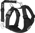 SlowTon dog car harness and seatbelt set front view