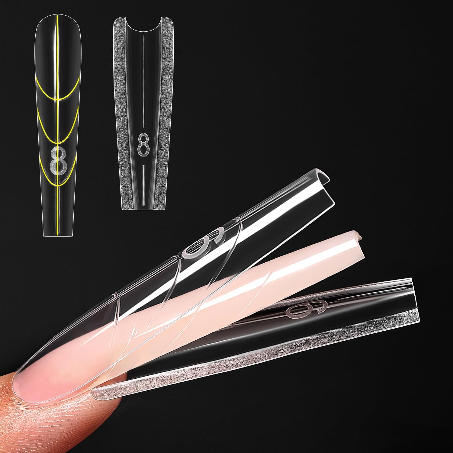 My Colors 240 Pcs Sandwich Nail Dual Forms front view