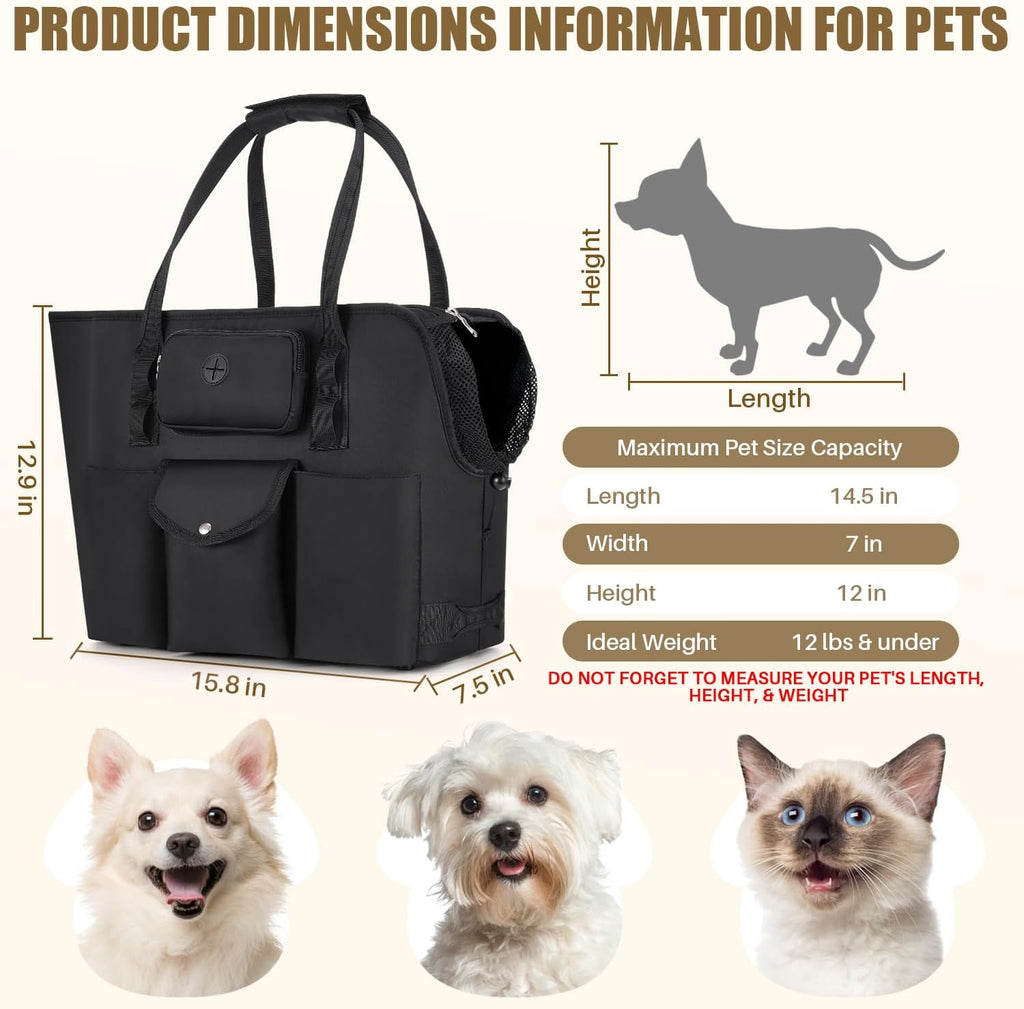 SlowTon pet tote side profile with mesh ventilation