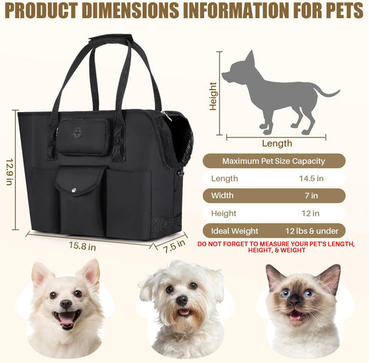 SlowTon pet tote side profile with mesh ventilation