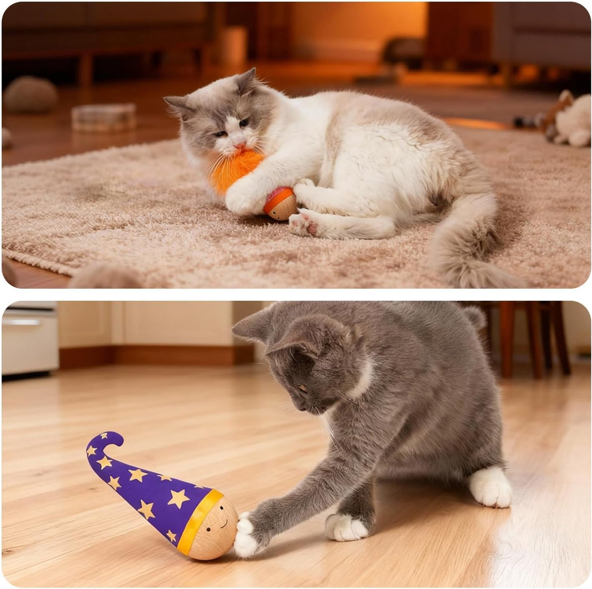 Lulu's world NieNie wobble tumbler toy for indoor cats exercise
