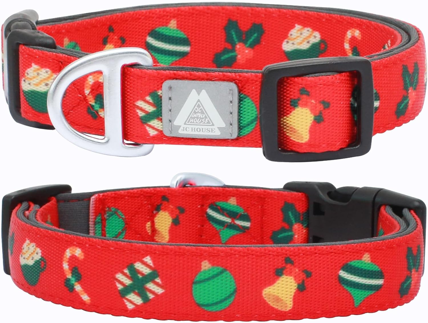 Soft Padded Dog Collar, Neck 12''-20'', Adjustable Heavy Duty Collar with 3M Reflective Logo for Medium, Large Dogs, Camo Orange, M - Image 10