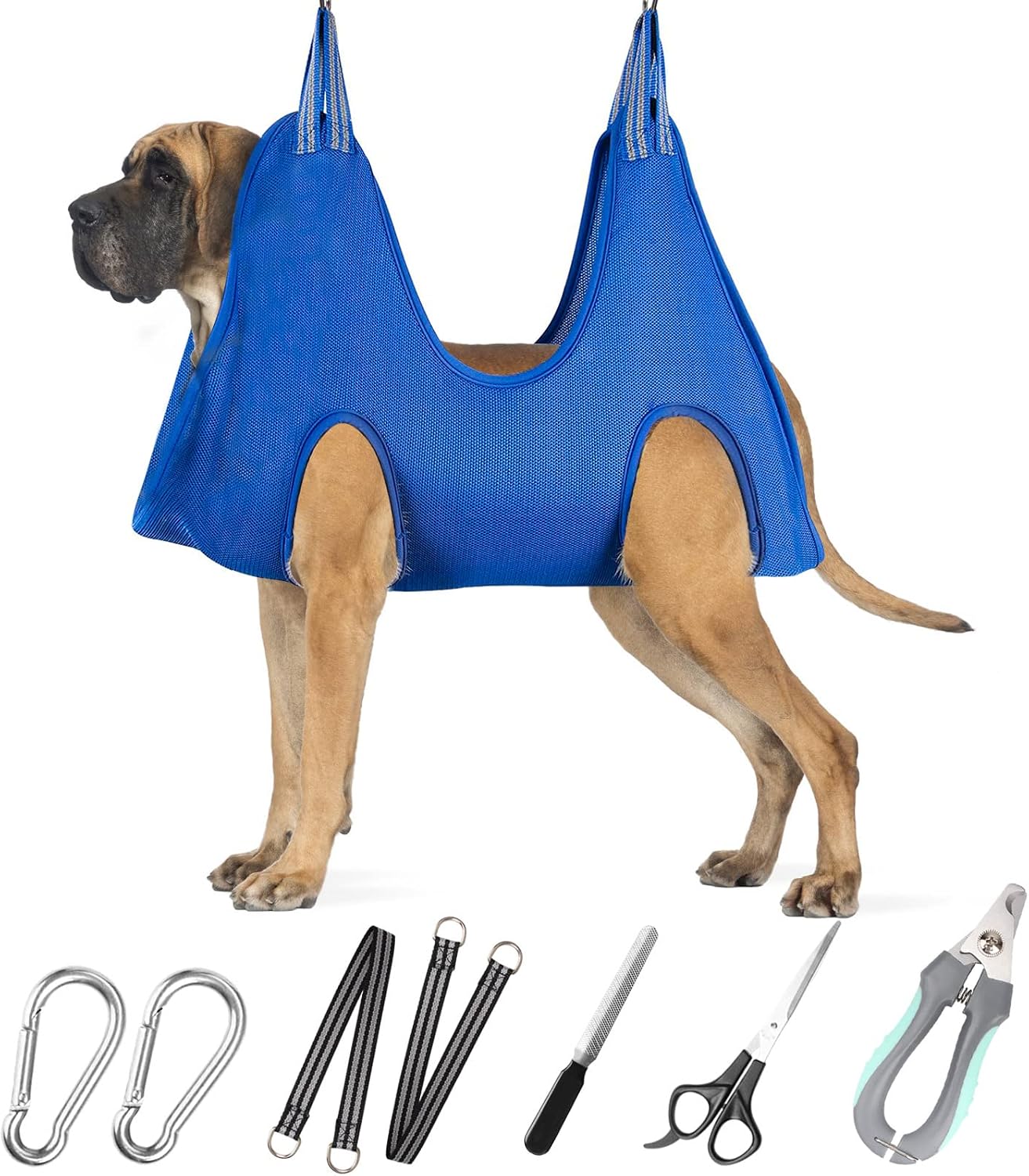 ATESON Pet Grooming Hammock with Nail Clippers/Nail Trimmers/Grooming Scissors, Dog Grooming Harness for Nail Trimming, Pet Grooming Sling Helper - Image 13