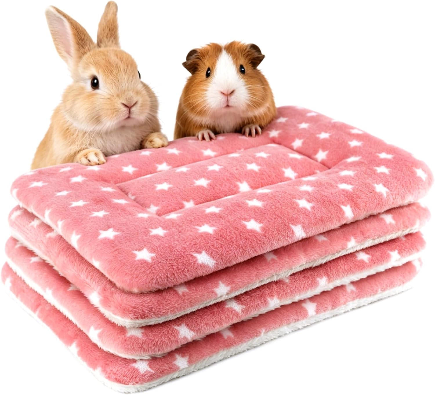 4 Pack Cat Bed Mat, 19" x 13" Soft Fluffy Flannel Small Pet Blanket, Washable Sleeping Pad for Indoor Cats, Kittens, Puppies, Star Print - Grey - Image 10