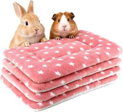 4 Pack Cat Bed Mat, 19" x 13" Soft Fluffy Flannel Small Pet Blanket, Washable Sleeping Pad for Indoor Cats, Kittens, Puppies, Star Print - Grey - Image 10