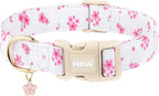 Full Length View Of The Opened Adjustable Pink Dog Collar Accessory