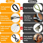 NTR static climbing rope pet tether being used for dog recall training outdoors