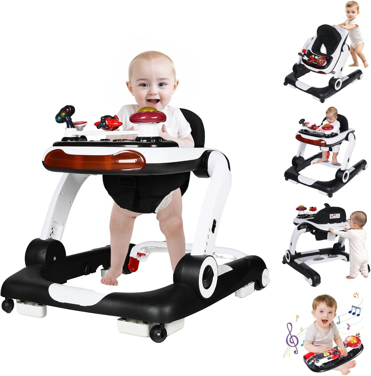 Kinder King 5 in 1 baby activity walker front view