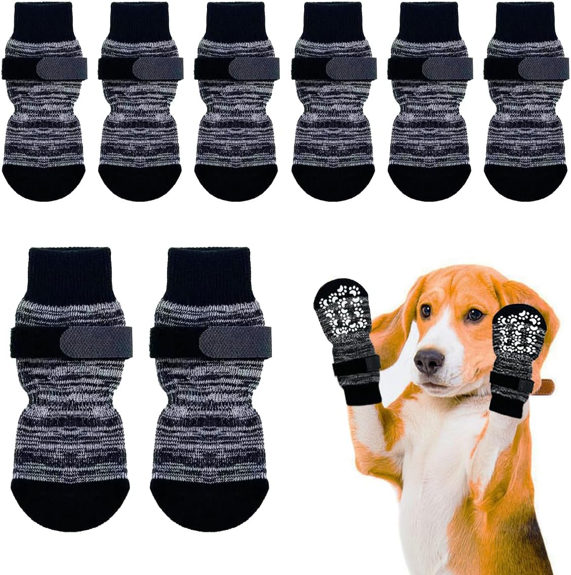 Kupao dog socks packaging and size chart