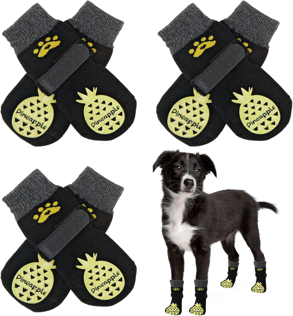 BEAUTYZOO Anti Slip Dog Socks for Small Medium Large Dogs with Grips Straps on Hardwood Floor Protection Wear, Traction Control 3 Pairs Double Side Paw Protector to Prevent Licking for Girl or Boy - Image 13