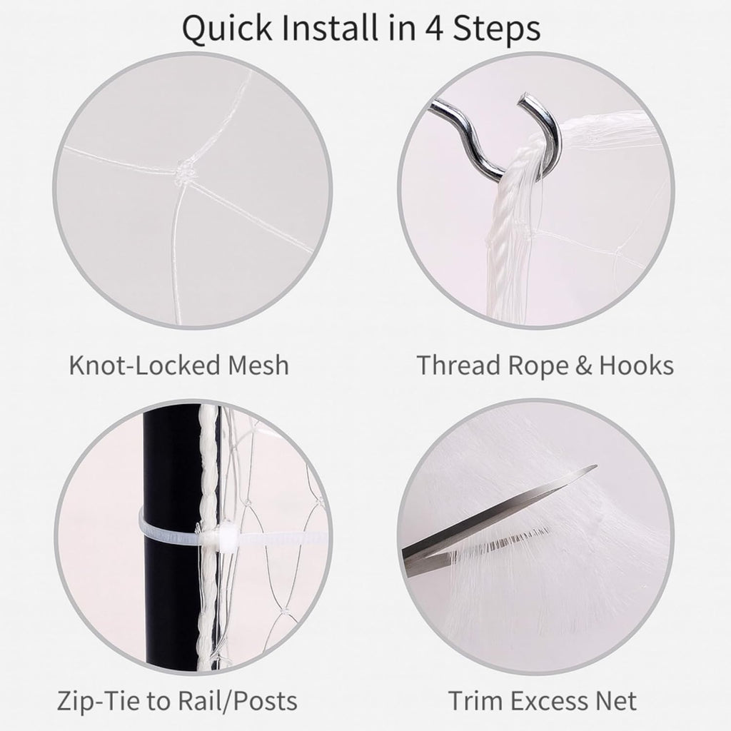 Fluxionova safety net packaging and included hardware