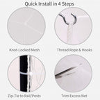 Fluxionova safety net packaging and included hardware