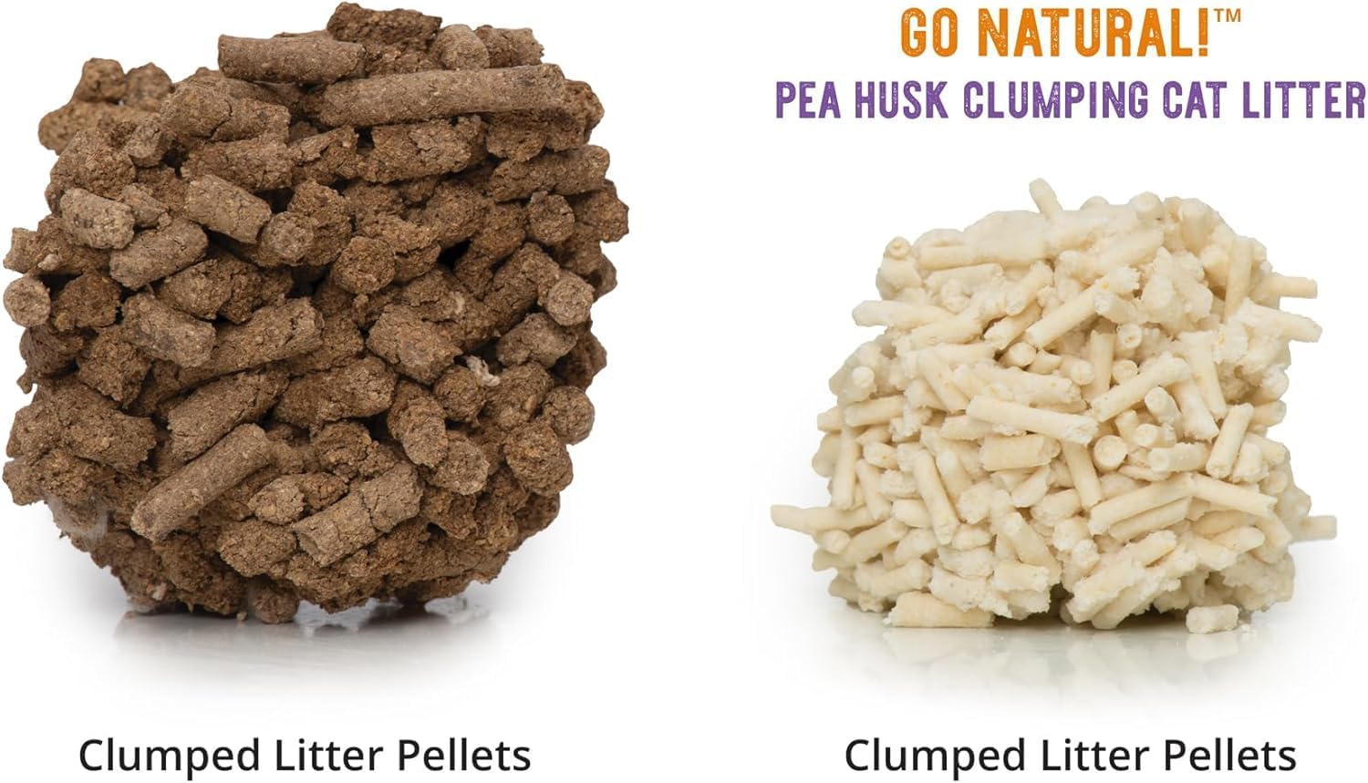 Details on the back of Catit Go Natural Pea Husk litter packaging