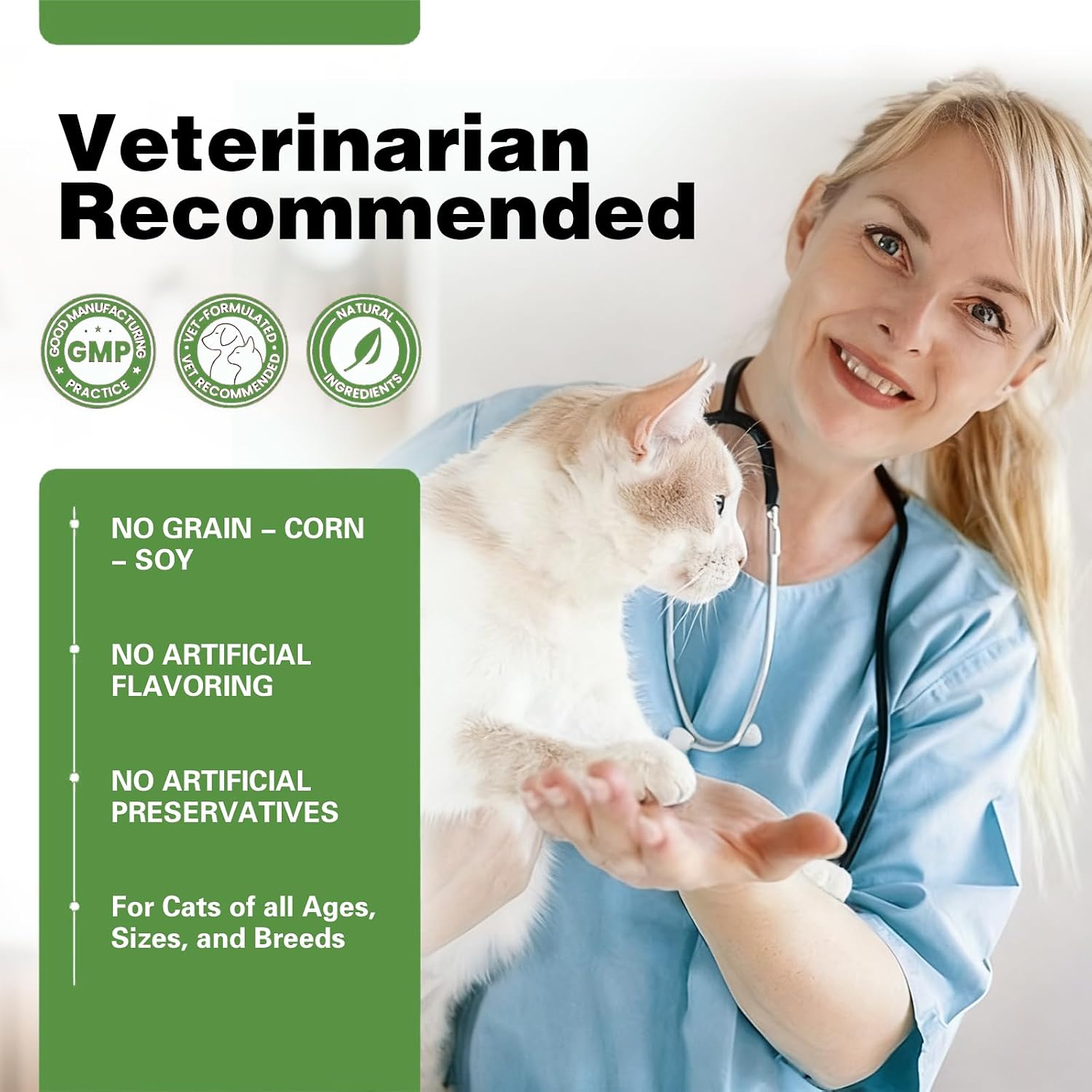 Premium imported skin and coat support drops for cats