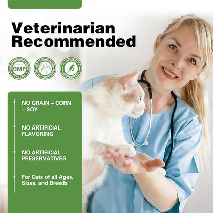 Premium imported skin and coat support drops for cats