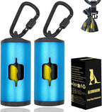 Metal Dog Poop Bag Holder 2-Pack w/Leash Clip|Durable Scratch-Resistant Aluminum|30 Bags+6 AccessoriesBlack - Image 14