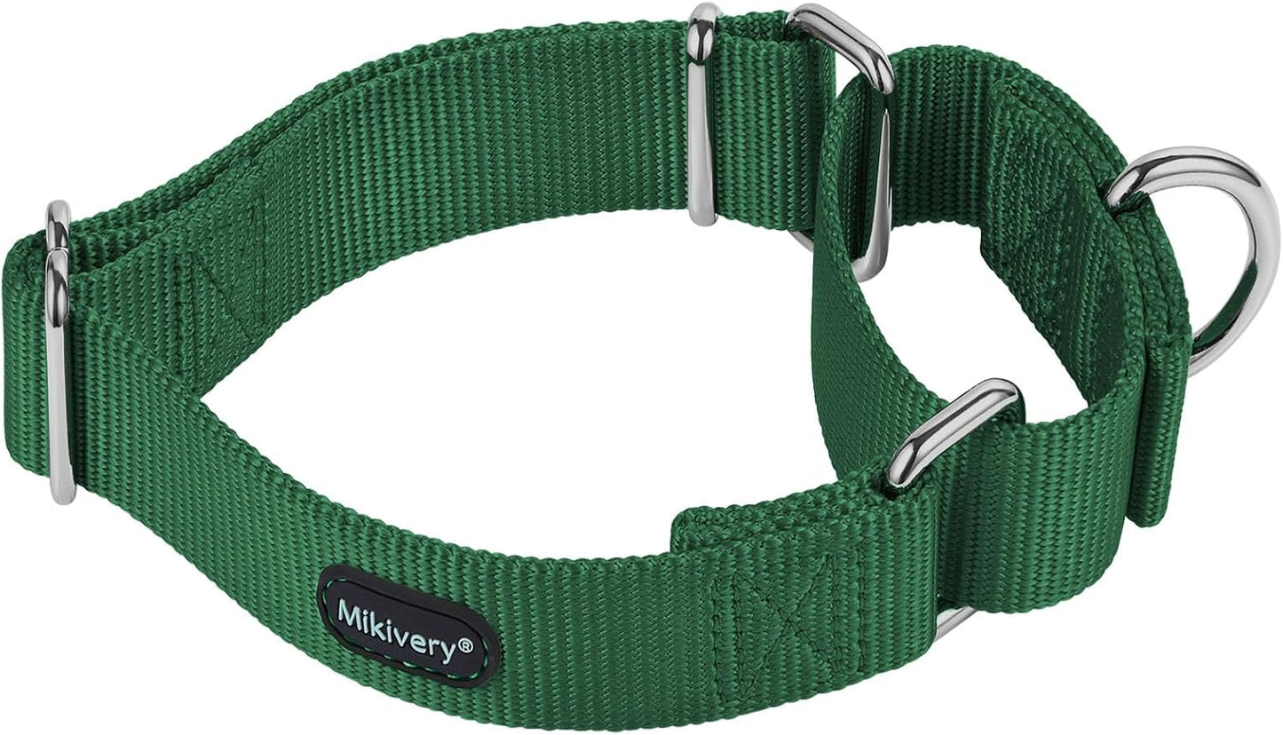 Mikivery Martingale Dog Collar Nylon Adjustable and Safety Training Colourful Comfortable Metal Buckle Pet Collars for Small Medium and Large Dogs(Haze,M) - Image 13