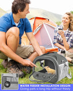 Hamster travel case interior featuring detachable seat cushion and safety buckle