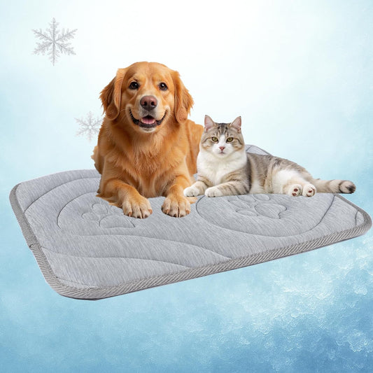 Pawhoo dog cooling mat front view with orthopedic design