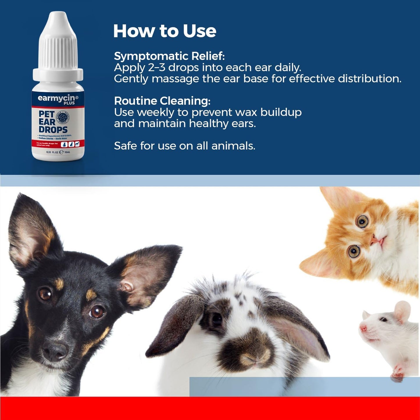 Vetenix Earmycin non-irritating ear solution label