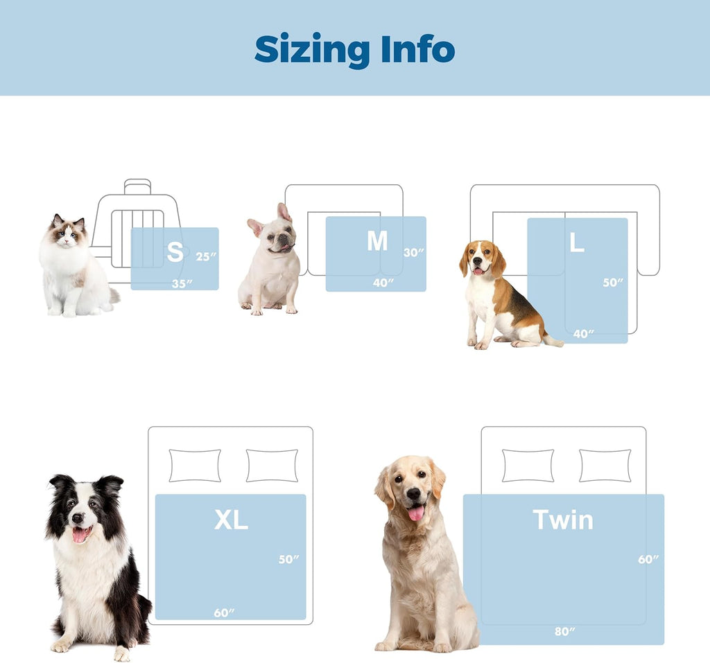 PPOLCA Cooling Waterproof Pet Blanket for Large Dogs - Q-MAX>0.5, Breathable Summer Cold Pet Blanket, Machine Washable Throw Sofa Protector, 50x60, Grey - Image 9