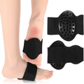Geyoga arch support compression sleeves front view with adjustable straps.