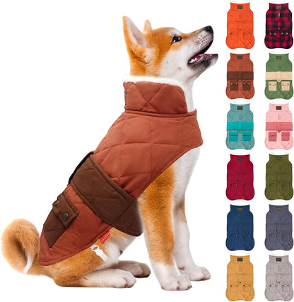 Side profile of Kyeese pet coat for cold weather
