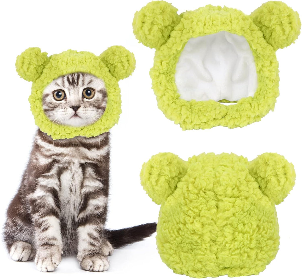 JOICEE Cute Cat Costume Warm Bear Hat Adjustable Small Pet Headwear for Cat - Image 10