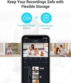 blurams 5G Indoor Cameras for Home Security, 2K Pet Camera with Phone App, 360 degrees PTZ Home Cam w/Dual-Band WiFi6, 2-Way Talk, Free Human/Sound Detection, Motion Tracking, Night Vision, Works with Alexa - Image 7
