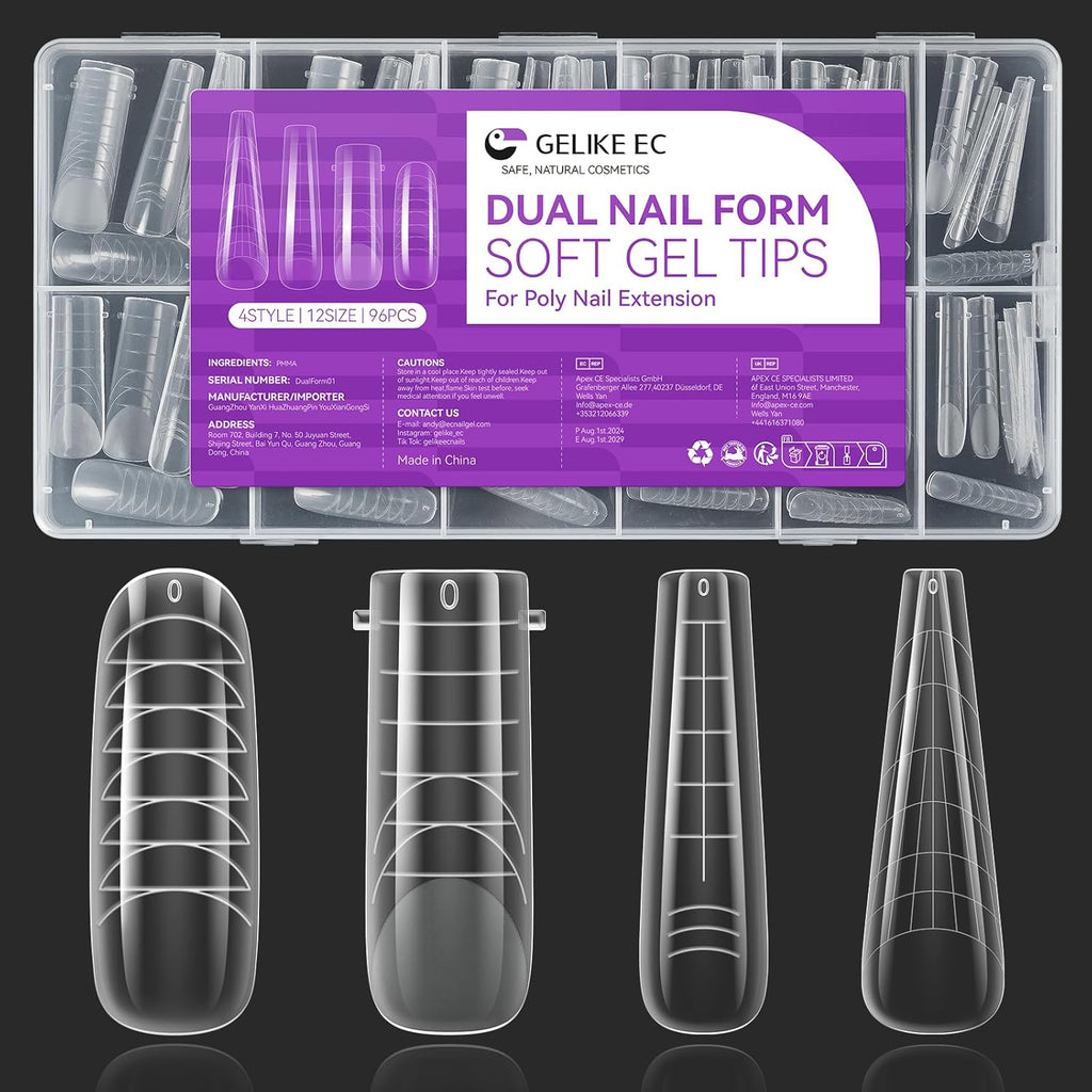 Gelike Ec dual nail forms front packaging view box