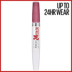 Maybelline Super Stay 24, 2-Step Liquid Lipstick Makeup, Long Lasting Highly Pigmented Color with Moisturizing Balm, Perpetual Plum, Purple, 1 Count - Image 2