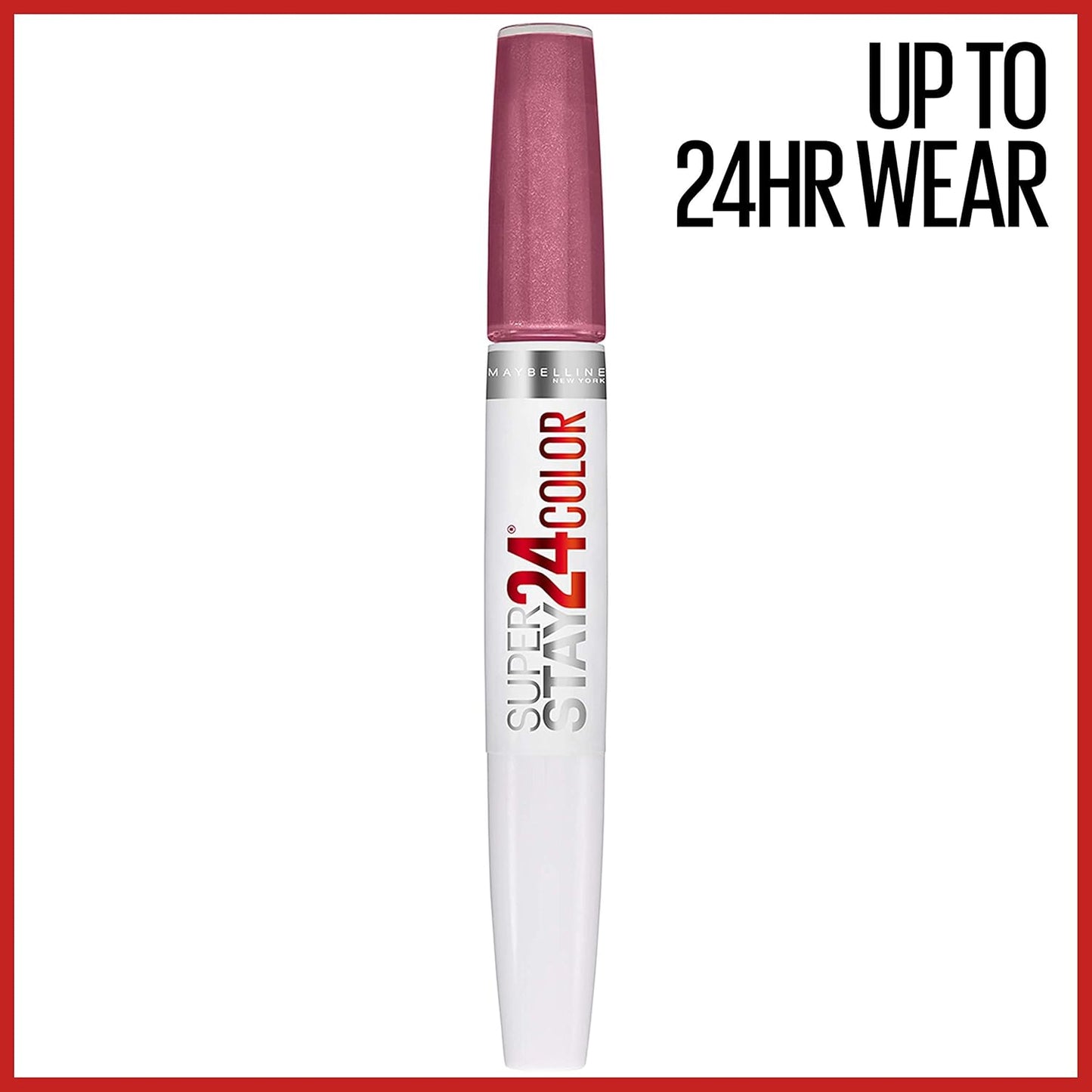 Maybelline Super Stay 24, 2-Step Liquid Lipstick Makeup, Long Lasting Highly Pigmented Color with Moisturizing Balm, Perpetual Plum, Purple, 1 Count - Image 2