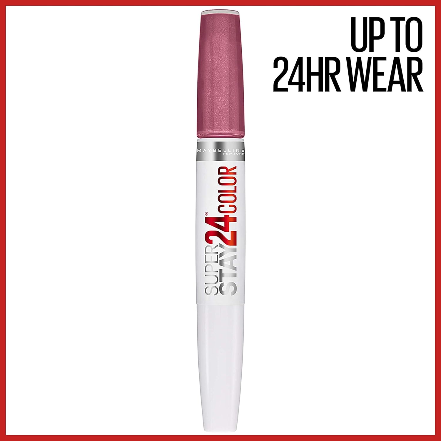 Maybelline Super Stay 24, 2-Step Liquid Lipstick Makeup, Long Lasting Highly Pigmented Color with Moisturizing Balm, Perpetual Plum, Purple, 1 Count - Image 2