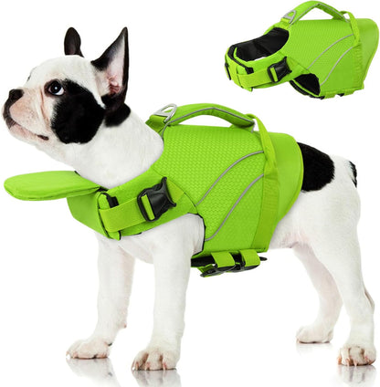 Queenmore Small Dog Life Jacket with Reflective Stripes, Adjustable Life Jacket for Small Dogs, Puppy Swimming Vest High Flotation, Puppy Life Jacket with Front Neck Float (Blue,S) - Image 13