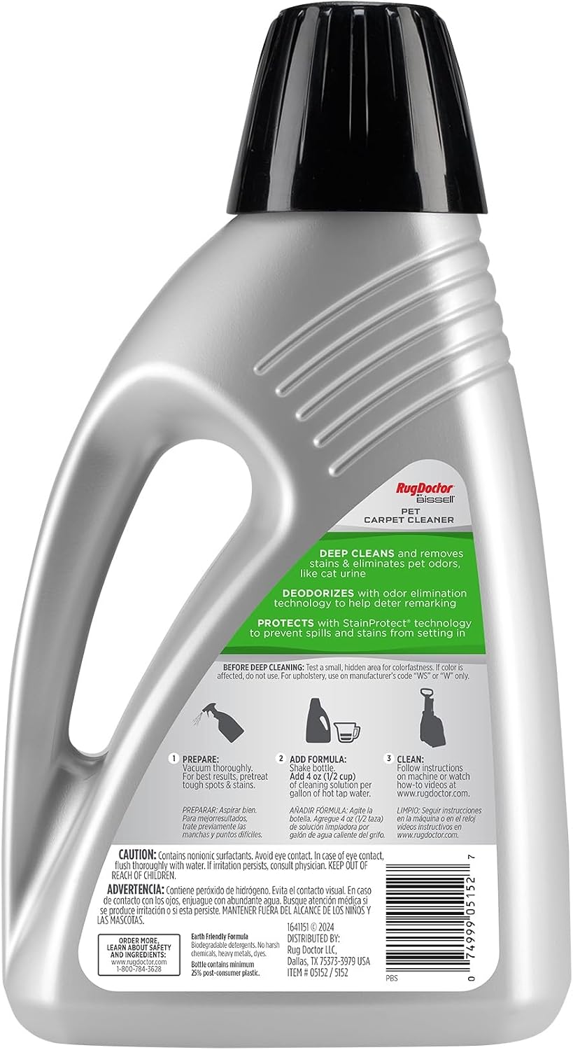 Rug Doctor by Bissell pet stain odor eliminator authentic USA imported product label