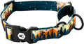 Wolfgang Man and Beast heavy duty martingale dog collar front view in Overland landscape print