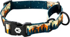 Wolfgang Man and Beast heavy duty martingale dog collar front view in Overland landscape print